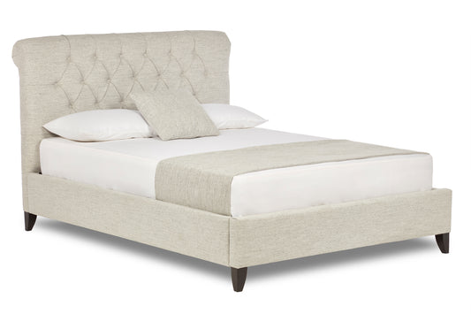 Arthur Fabric Scroll Bed With Low Foot End