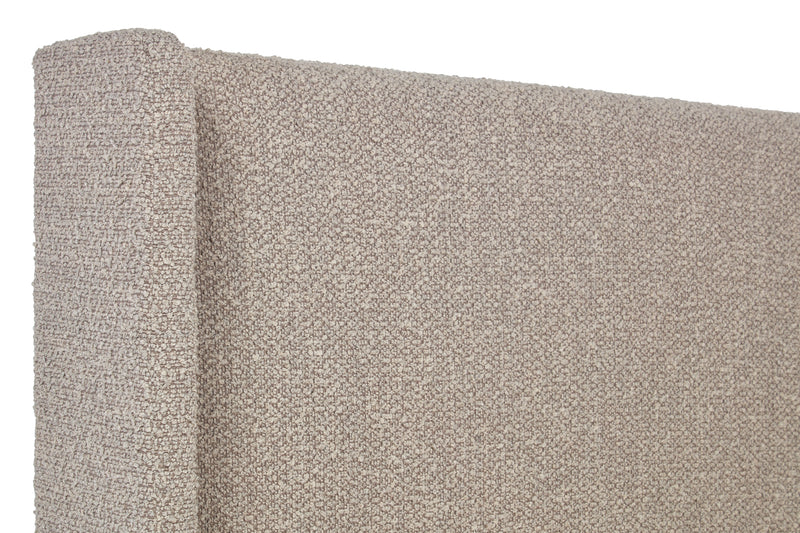 Nina Upholstered Bed With Winged Headboard And Legs