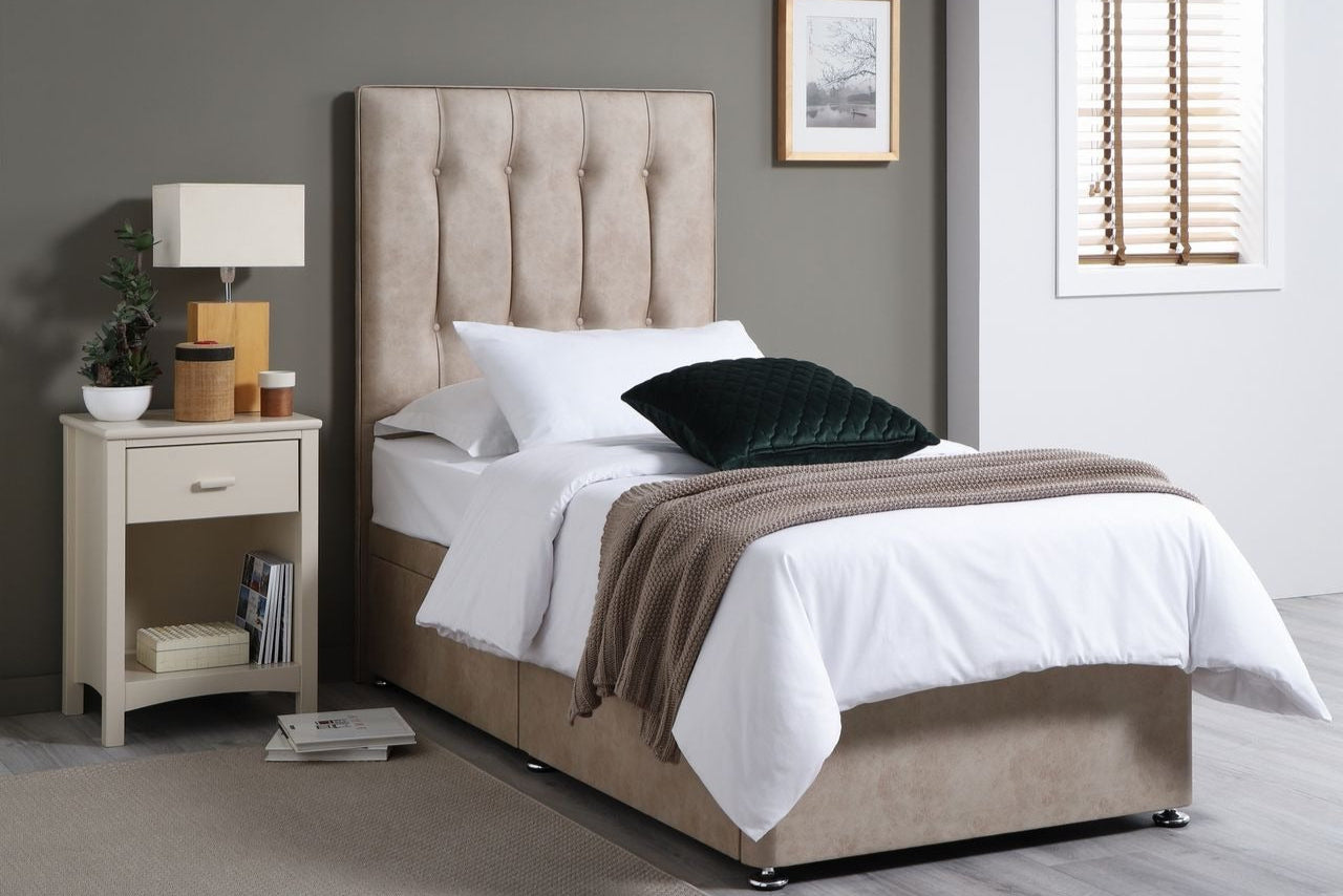 Elizabeth Upholstered Divan Base, With 2 Large Side Drawers