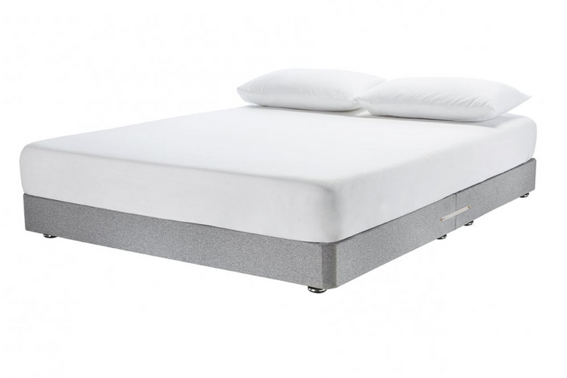 Catherine Upholstered Low Divan Base With Chrome Glides - Total Height 19Cm