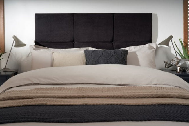 Bowie Contemporary Button-Backed Upholstered Floor-Standing Headboard