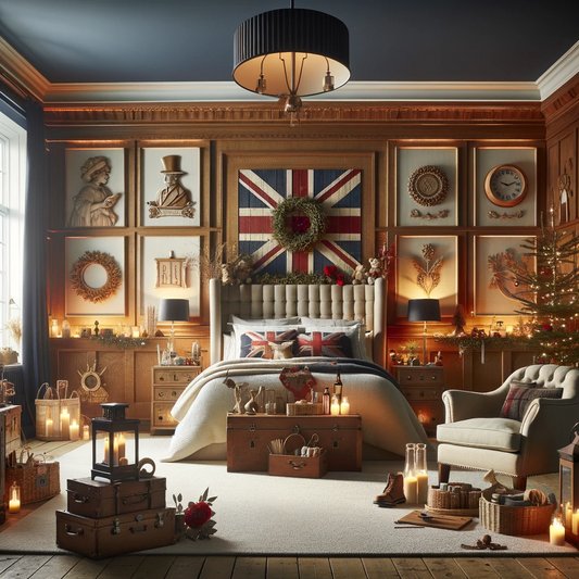 British Master Bedroom Christmas Decor Ideas