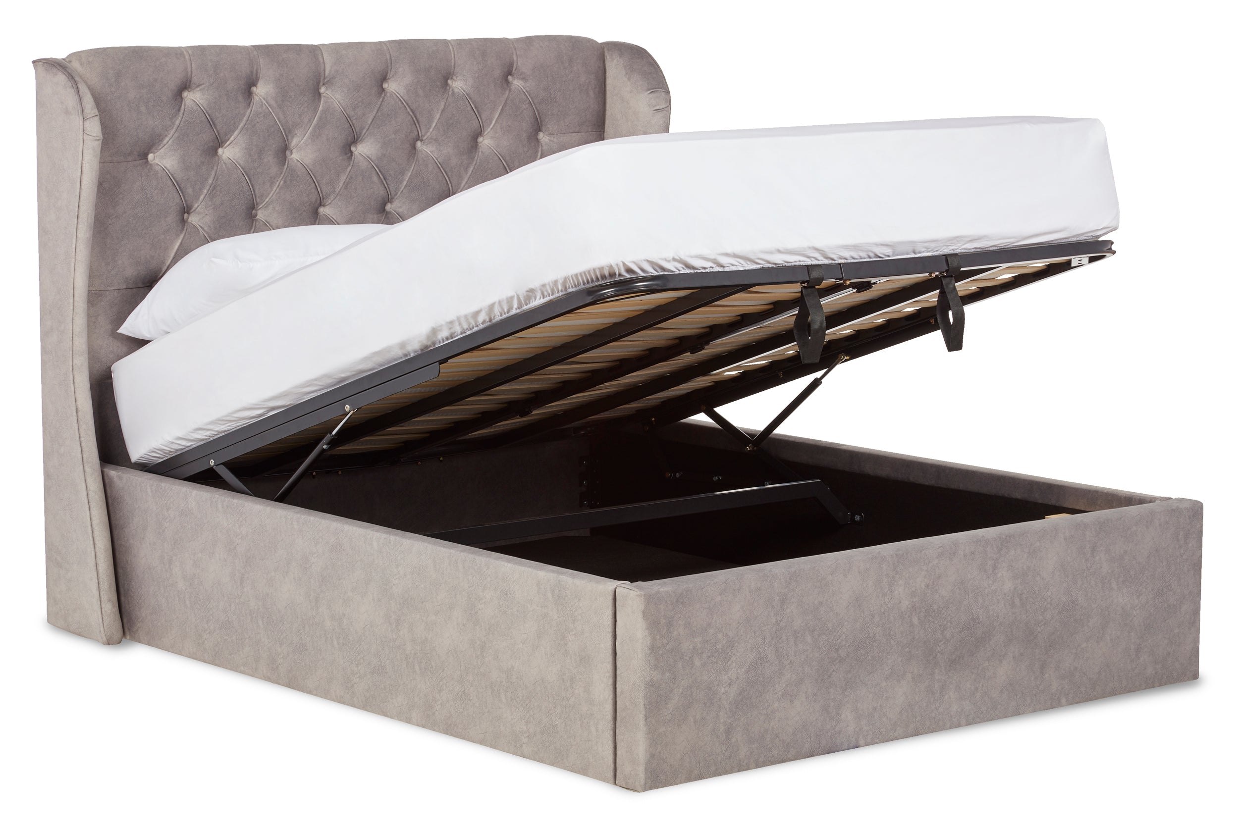 Baker Upholstered Ottoman Bed With Winged Headboard-zoom-4
