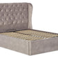 Baker Upholstered Ottoman Bed With Winged Headboard