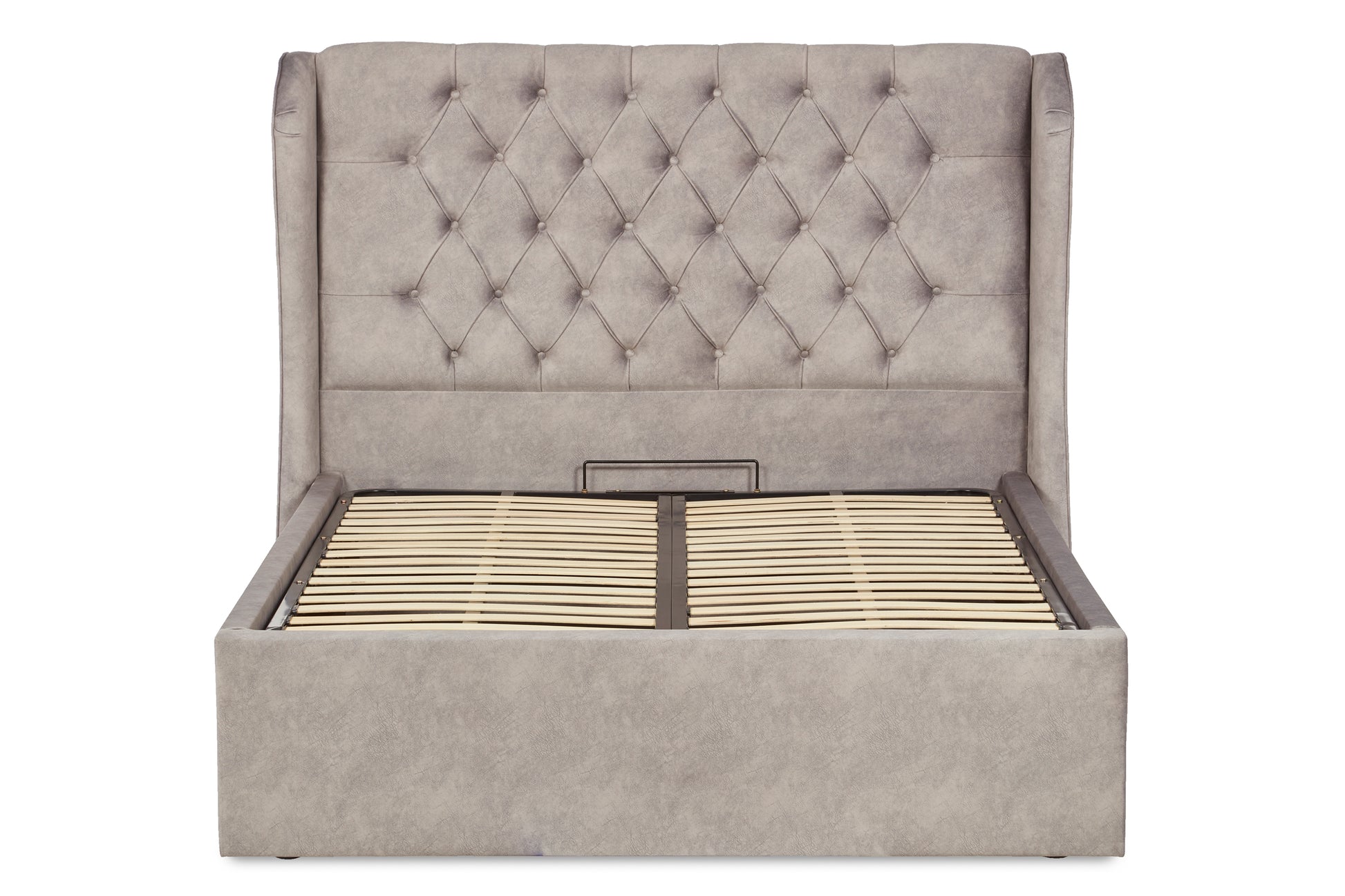 Baker Upholstered Ottoman Bed With Winged Headboard-3