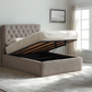 Bassey Upholstered Ottoman Bed With Chesterfield-Style Headboard