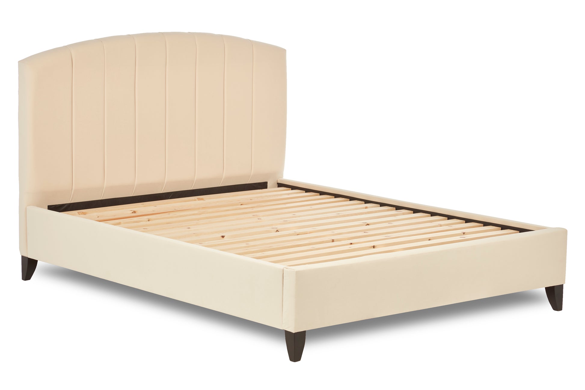 Peggy Modern Fabric Bed Curved Headboard-2