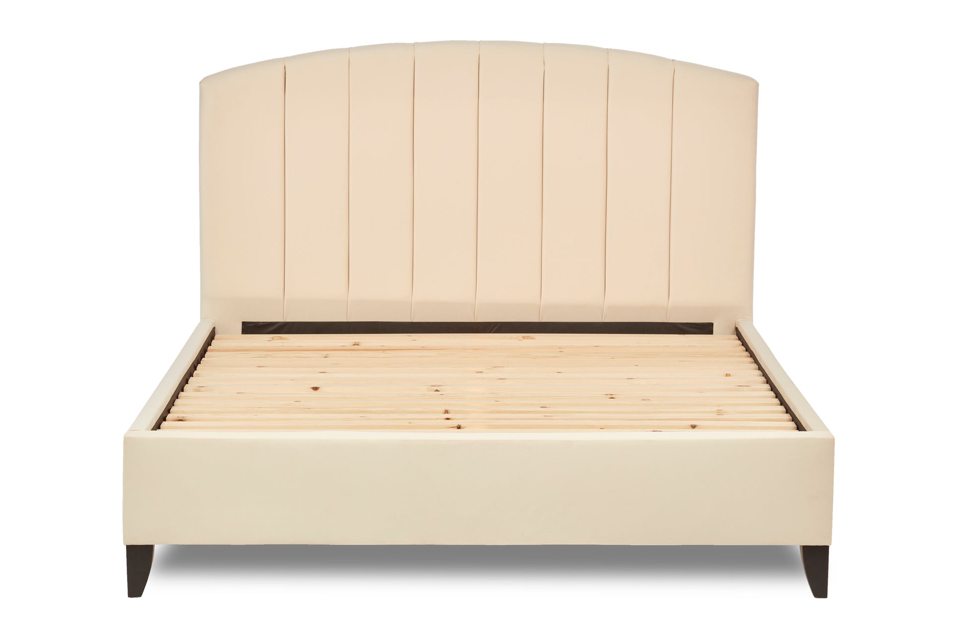 Peggy Modern Fabric Bed Curved Headboard-4