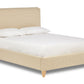 Churchill Modern Scroll Back Fabric Bed