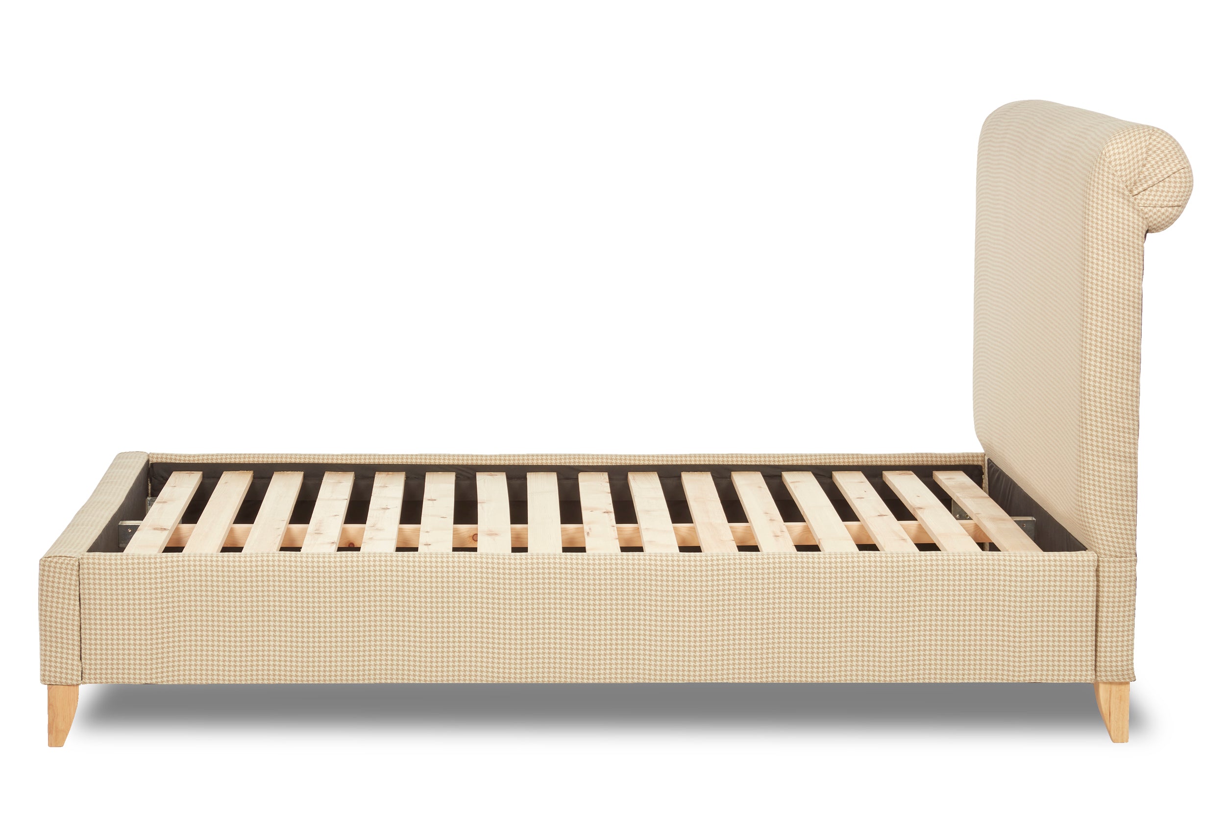 Churchill Modern Scroll Back Fabric Bed-zoom-4