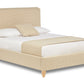 Churchill Modern Scroll Back Fabric Bed