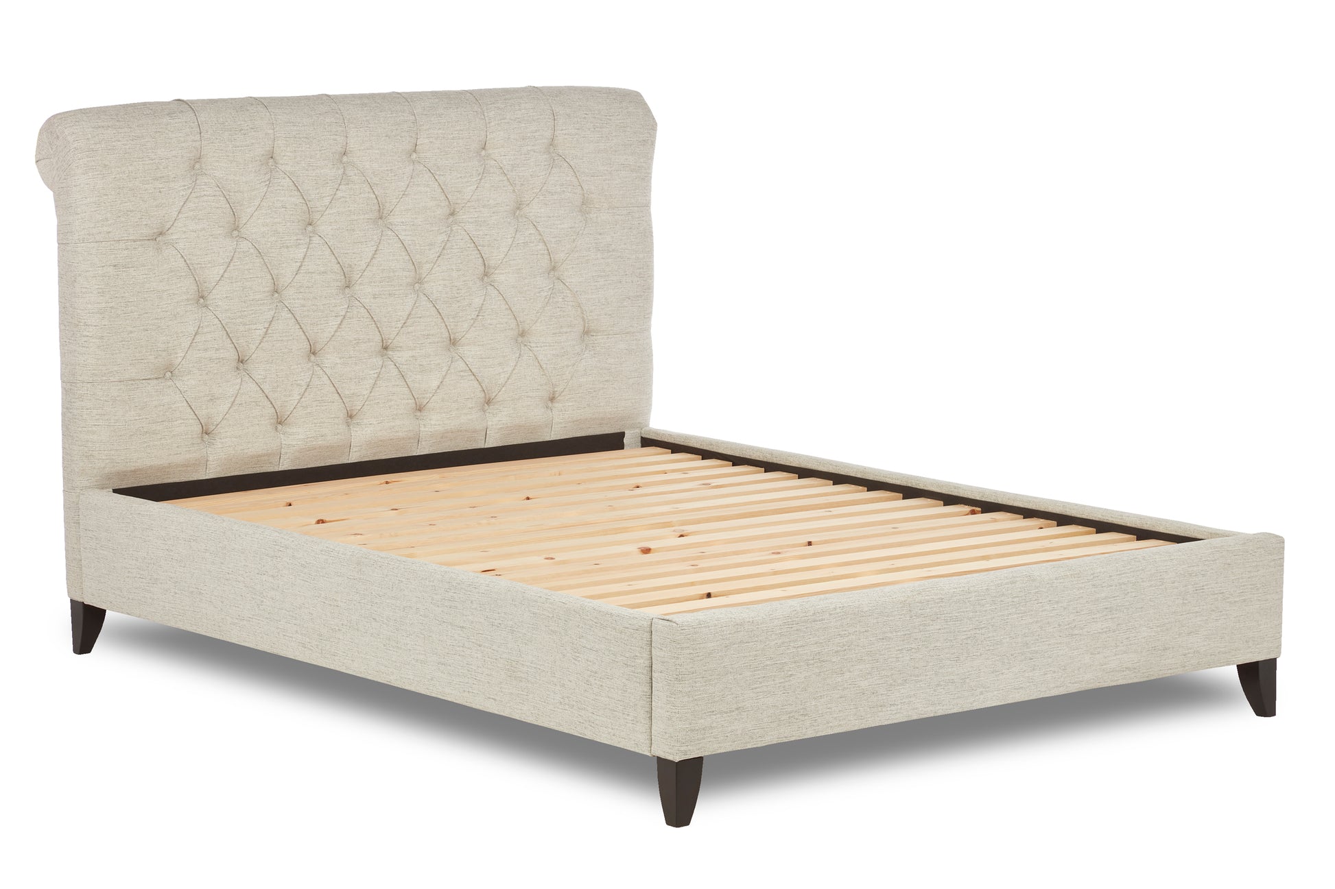 Arthur Fabric Scroll Bed With Low Foot End-2