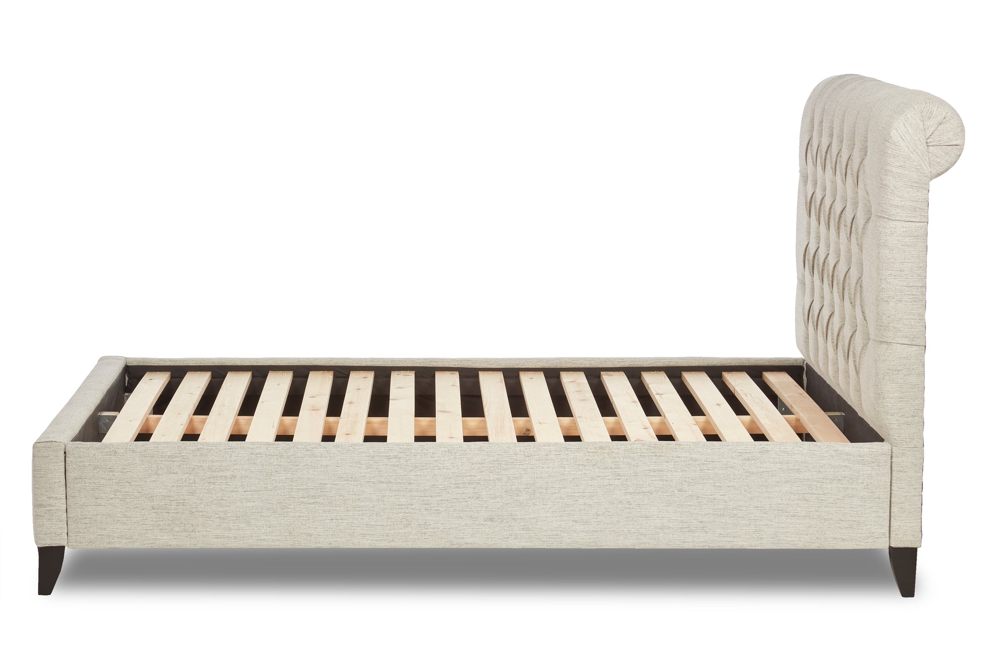 Arthur Fabric Scroll Bed With Low Foot End-6