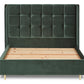 Watson Upholstered Bed With Panelled Winged Headboard