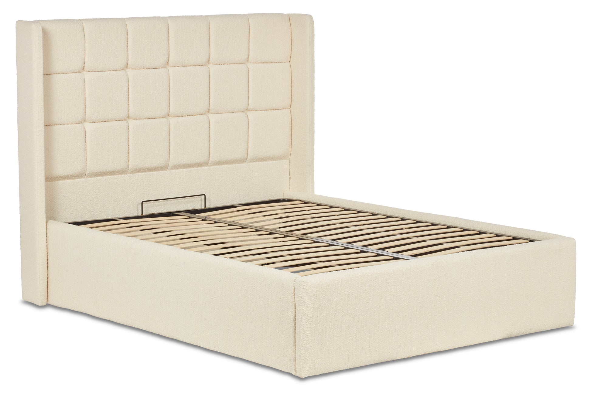 Watson Upholstered Ottoman Bed With Winged Fluted Headboard-3