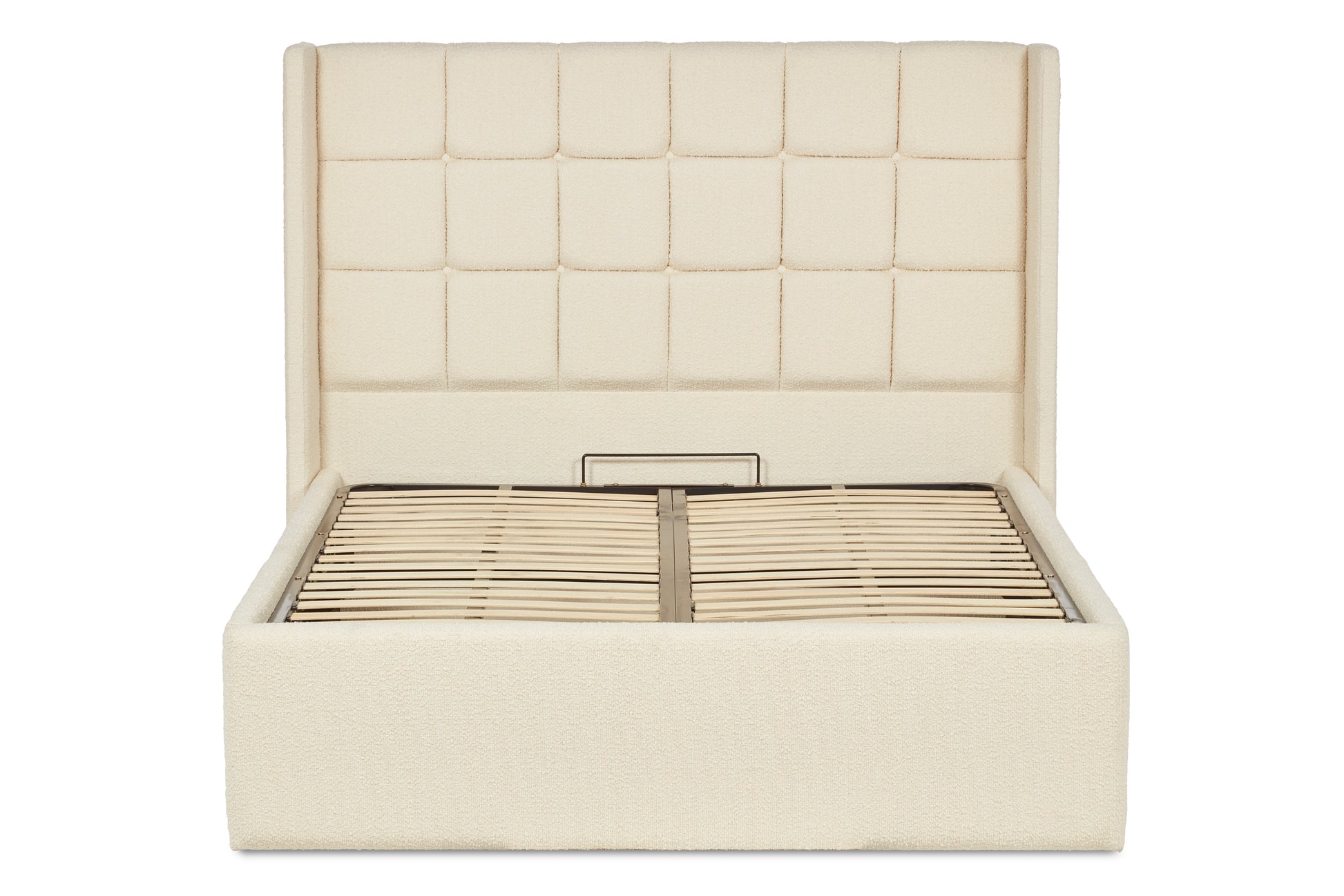 Watson Upholstered Ottoman Bed With Winged Fluted Headboard-4