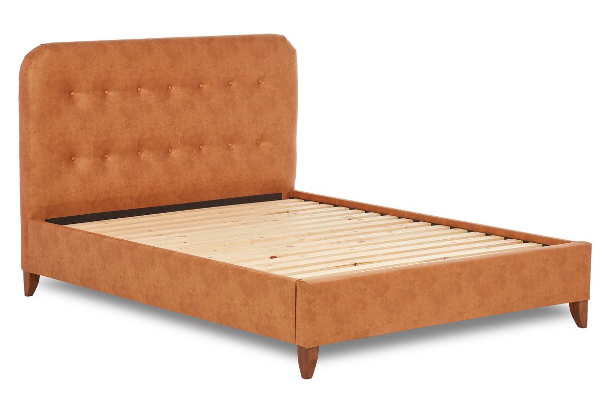 Lisburn Contemporary Button Backed Fabric Bed