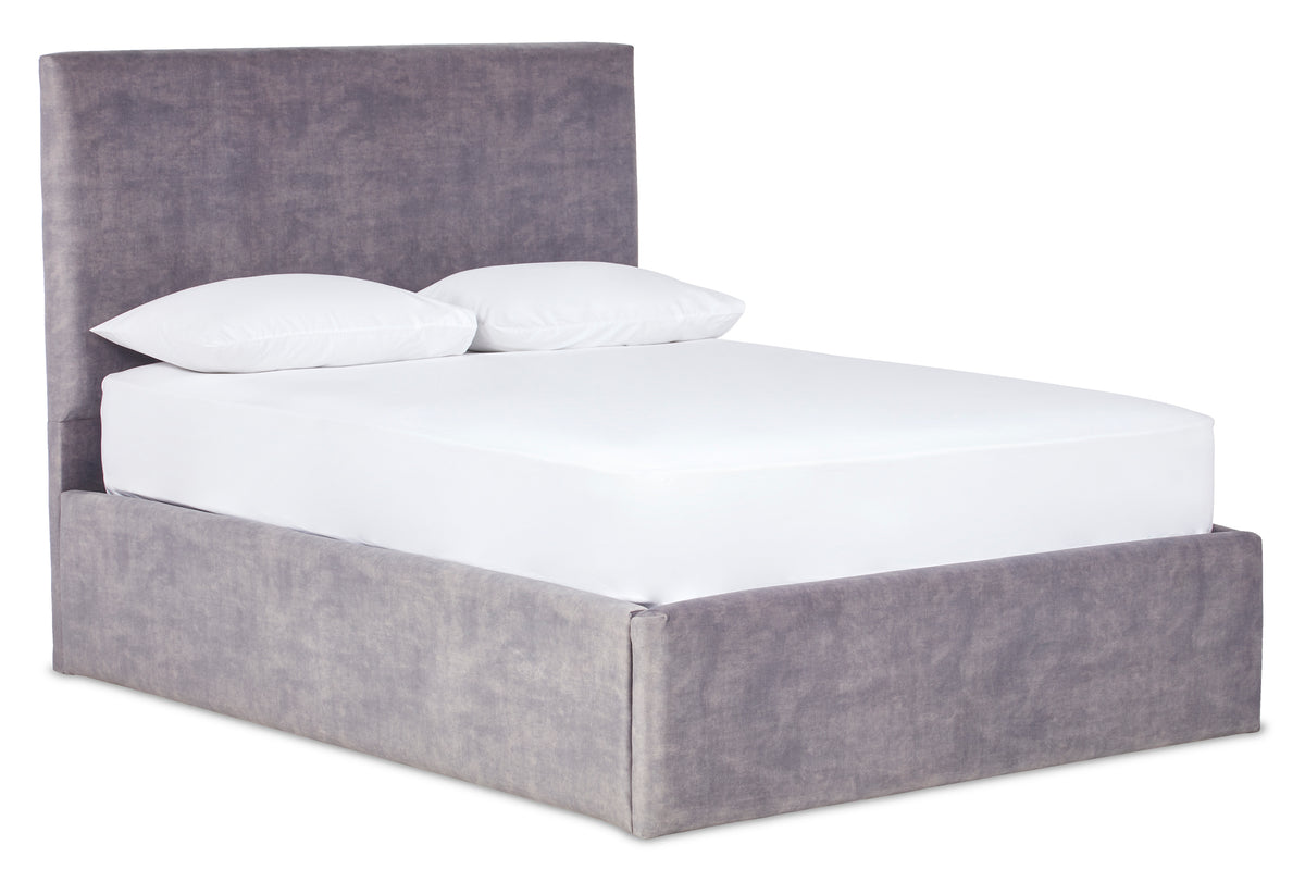 Berry Upholstered ottoman bed with low foot end