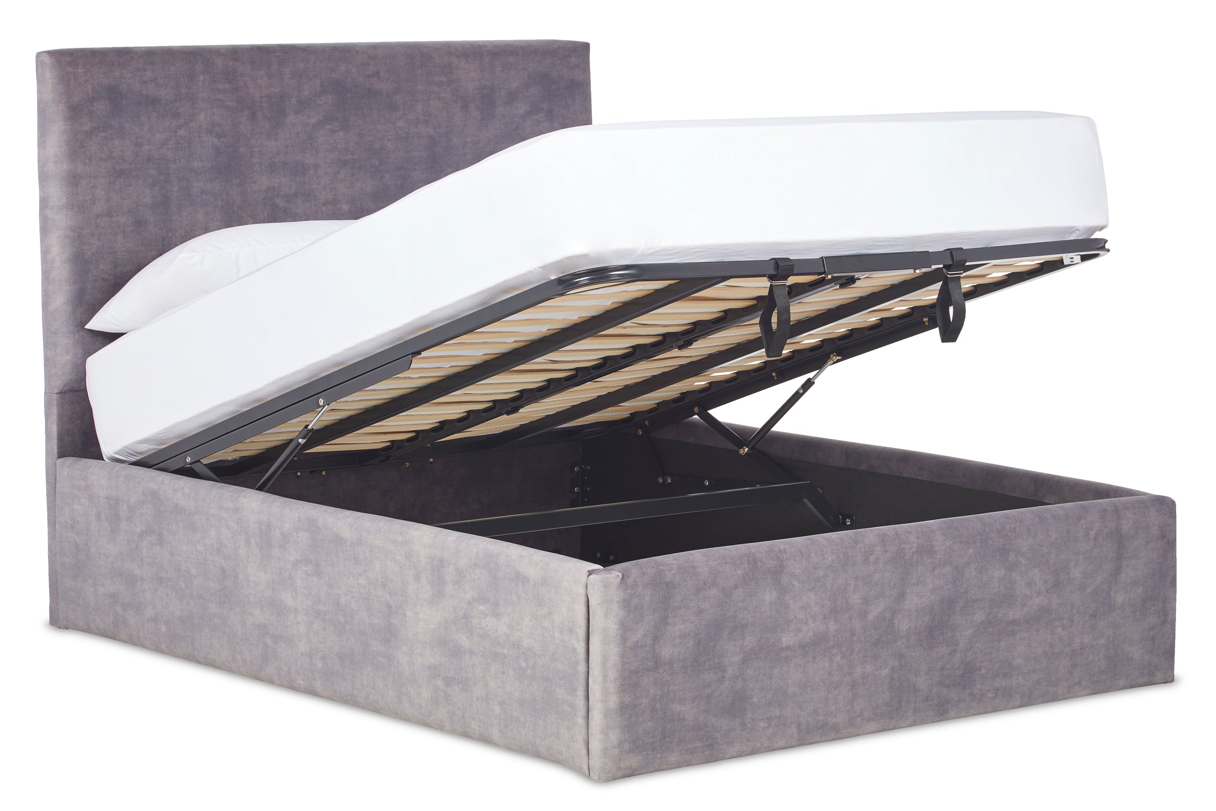 Berry Upholstered Ottoman Bed With Low Foot End-zoom-5