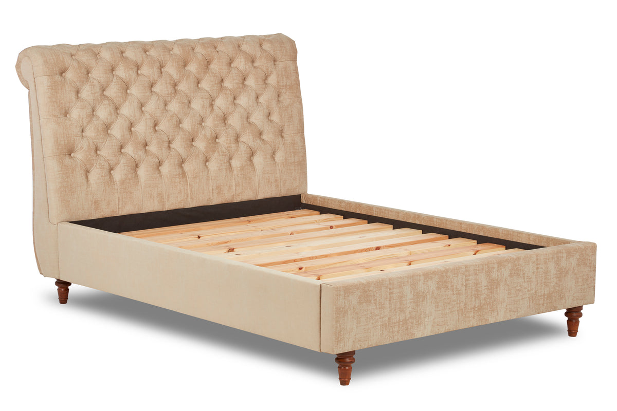 Boudica Upholstered bed with low foot end