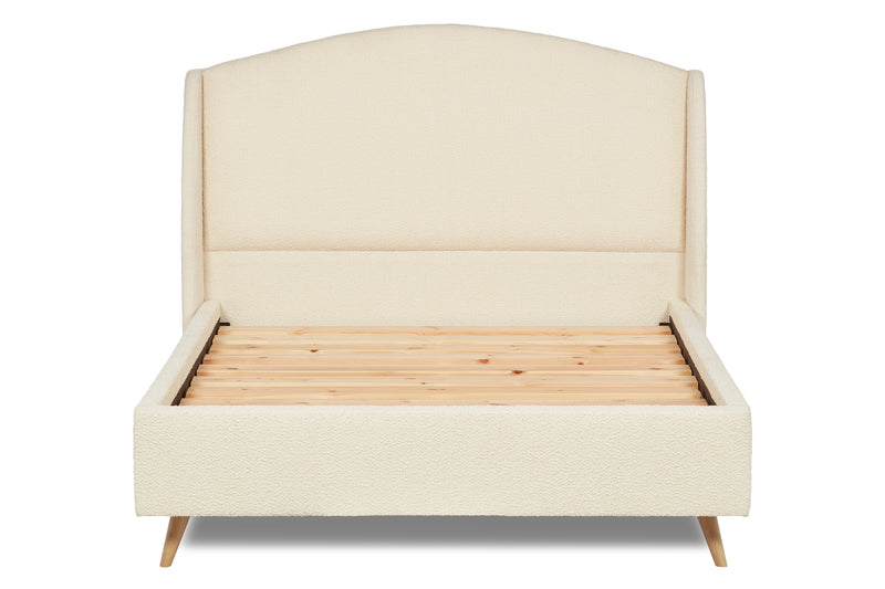 Bronte Modern Upholstered Bed With Curved Headboard