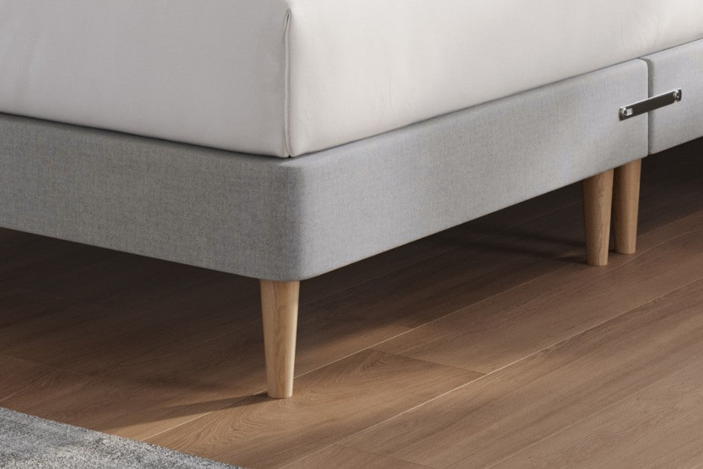 Catherine Upholstered Low Divan Base With Beech Wood Legs , Total Height 30CM