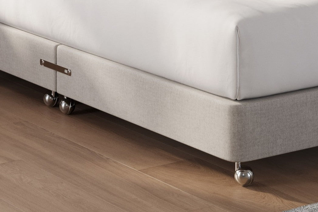 Catherine Upholstered Low Divan Base With Shepard Castors, Total Height 21Cm-zoom-2