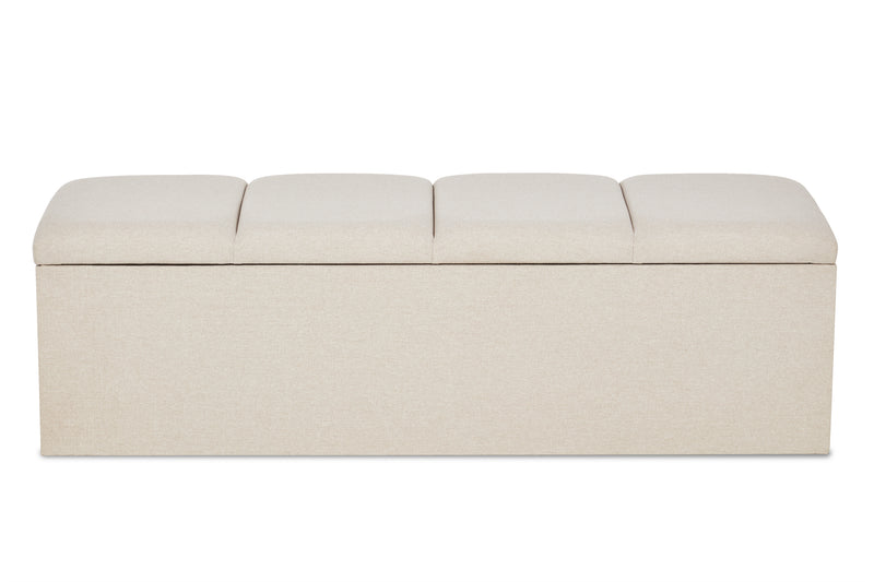 Chaplin Upholstered Ottoman Blanket Box With Fluting