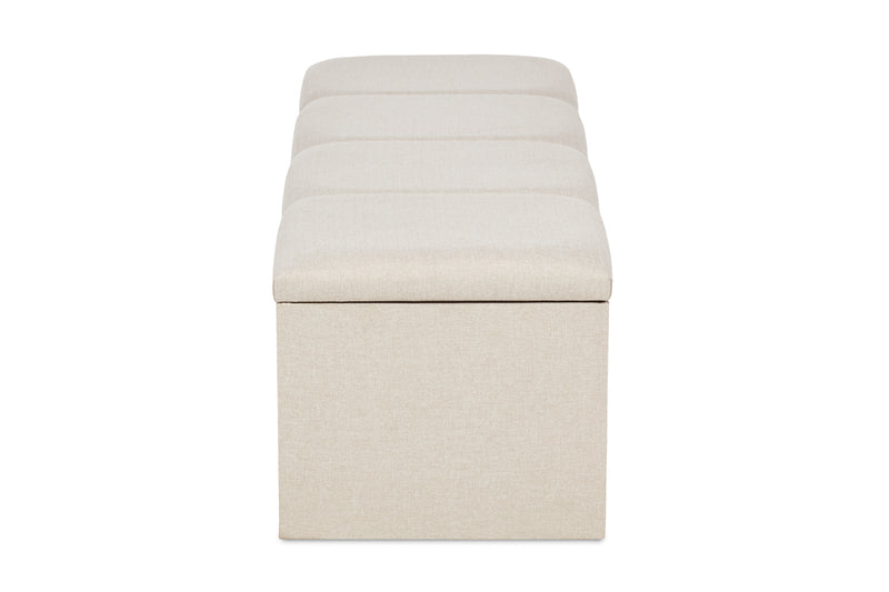 Chaplin Upholstered Ottoman Blanket Box With Fluting