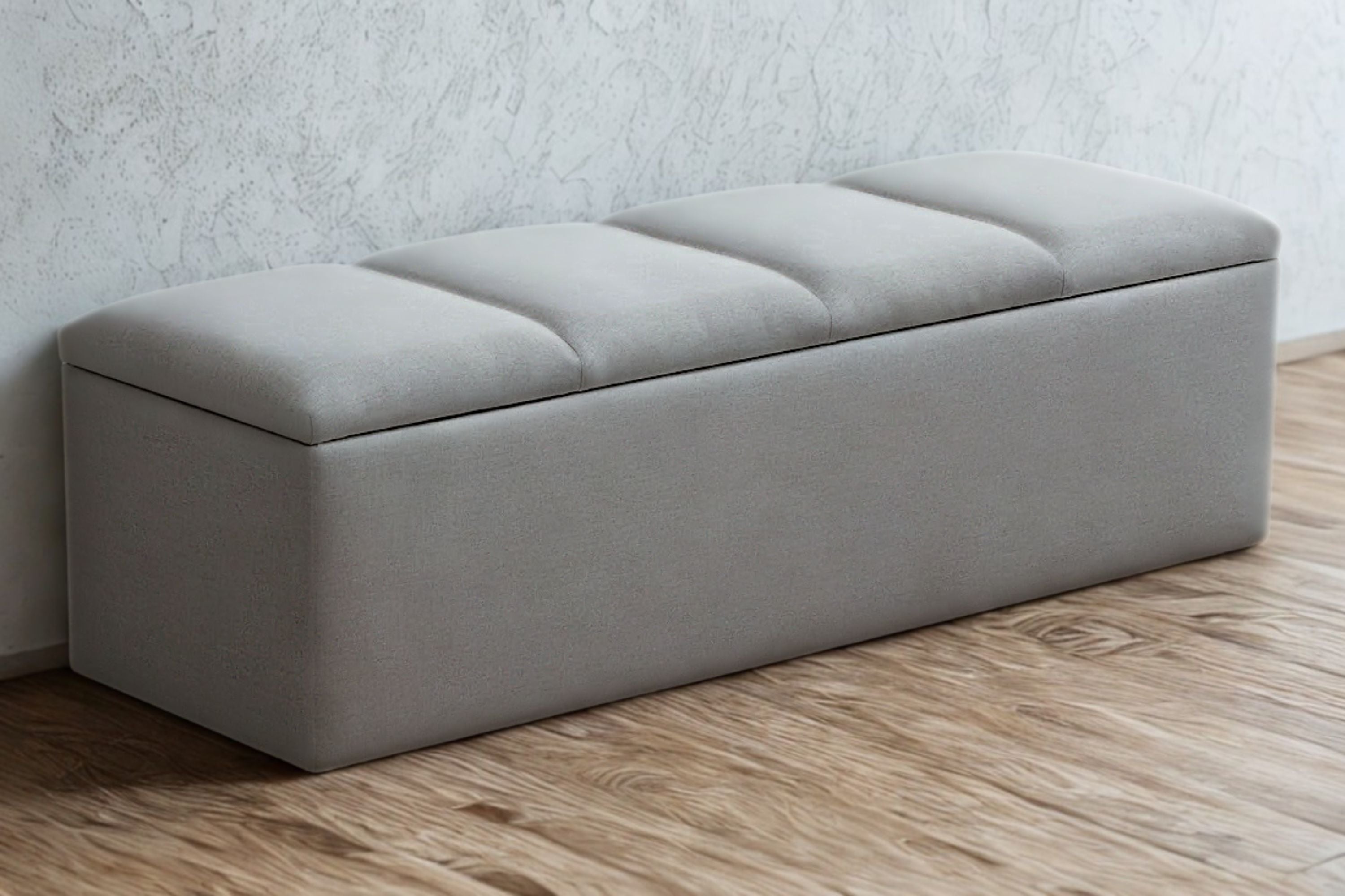 Chaplin Upholstered Ottoman Blanket Box With Fluting