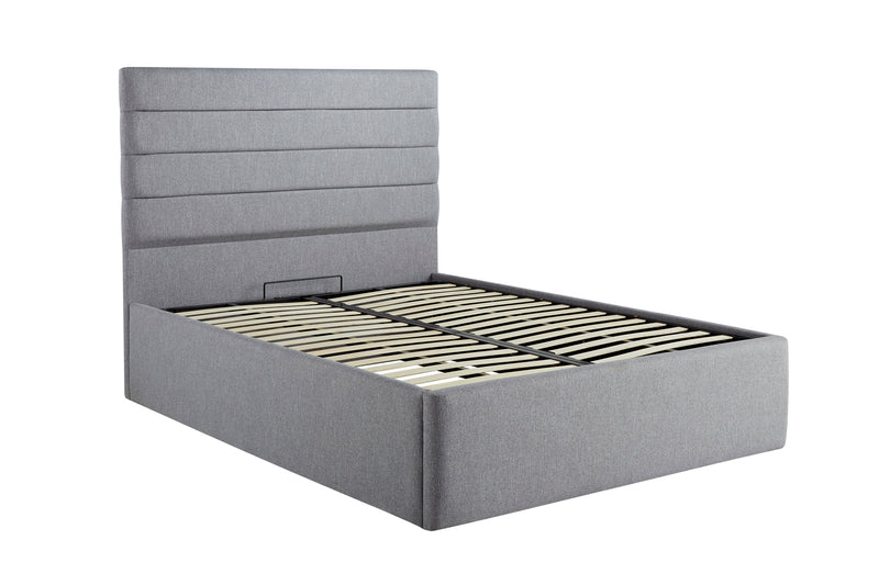 Nightingale Upholstered Ottoman Bed With Fluted Headboard