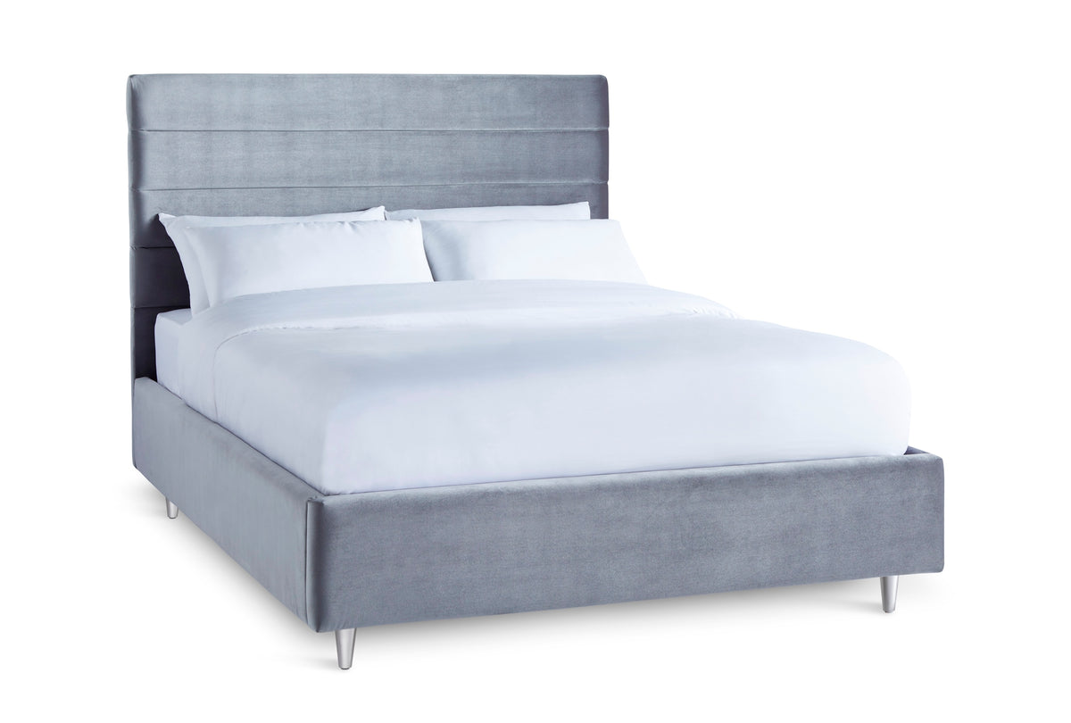 Nightingale Upholstered bed with fluted headboard