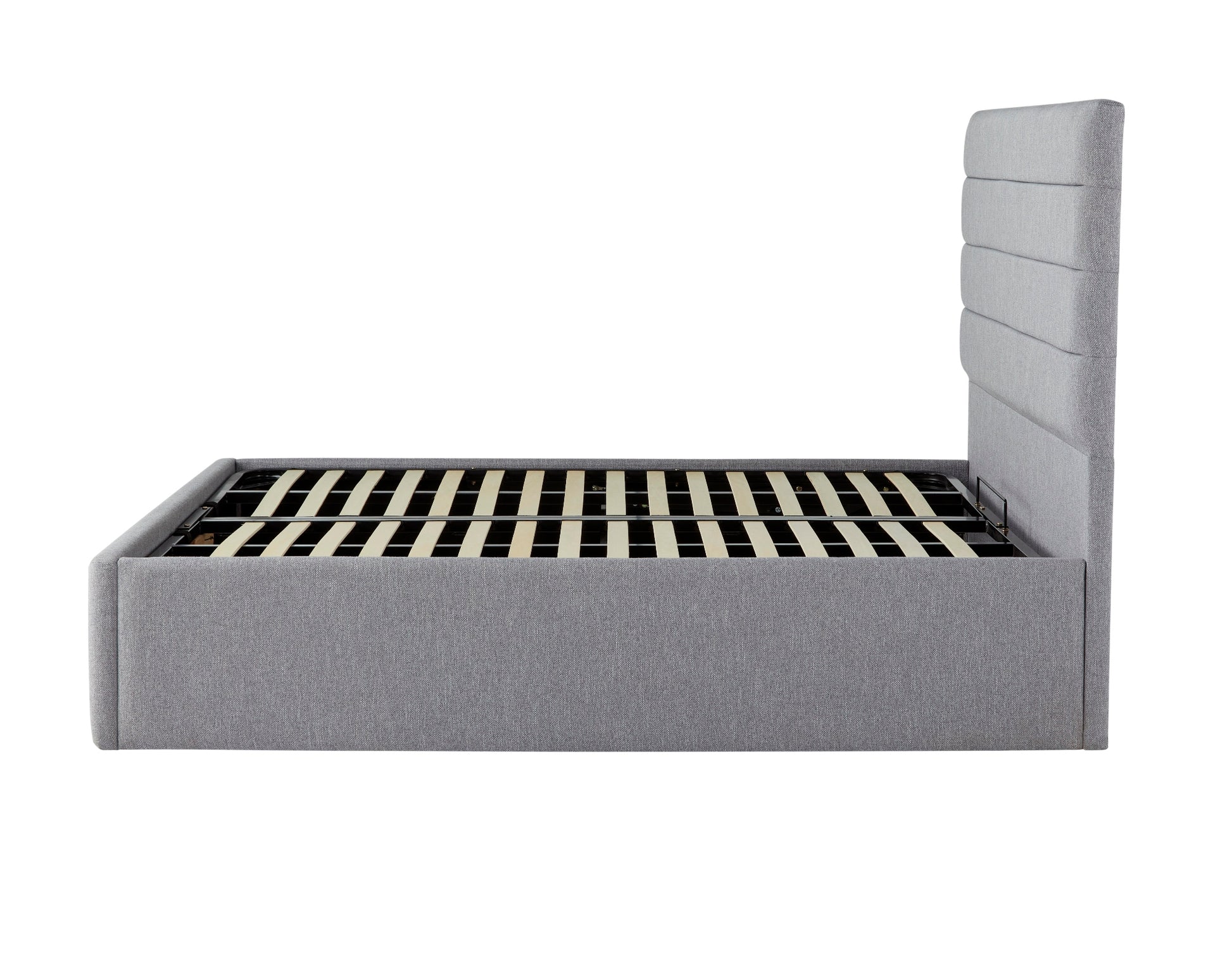 Nightingale Upholstered Ottoman Bed With Fluted Headboard-5