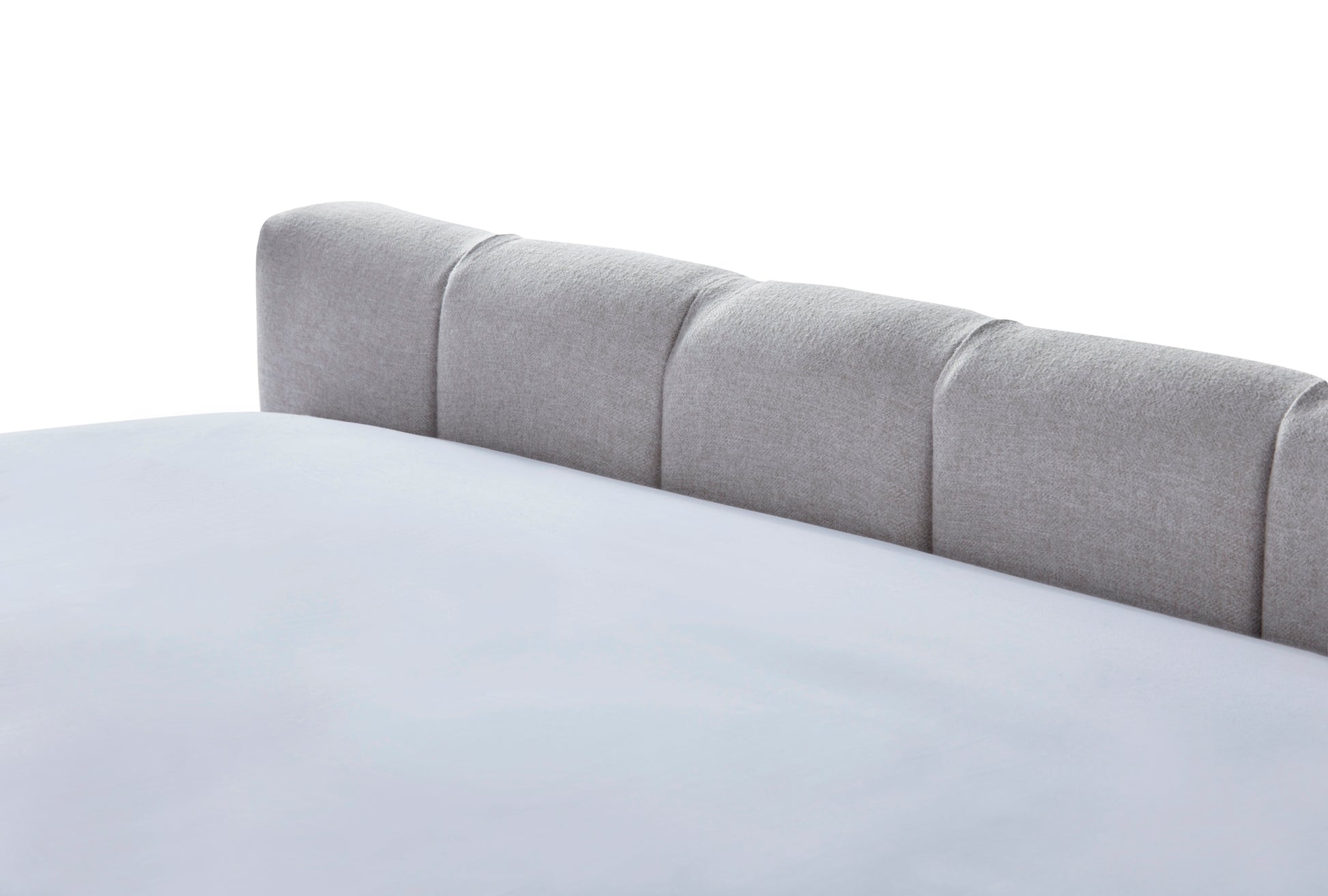 Shelley Upholstered Bed With Fluted Headboard And High Footboard-3