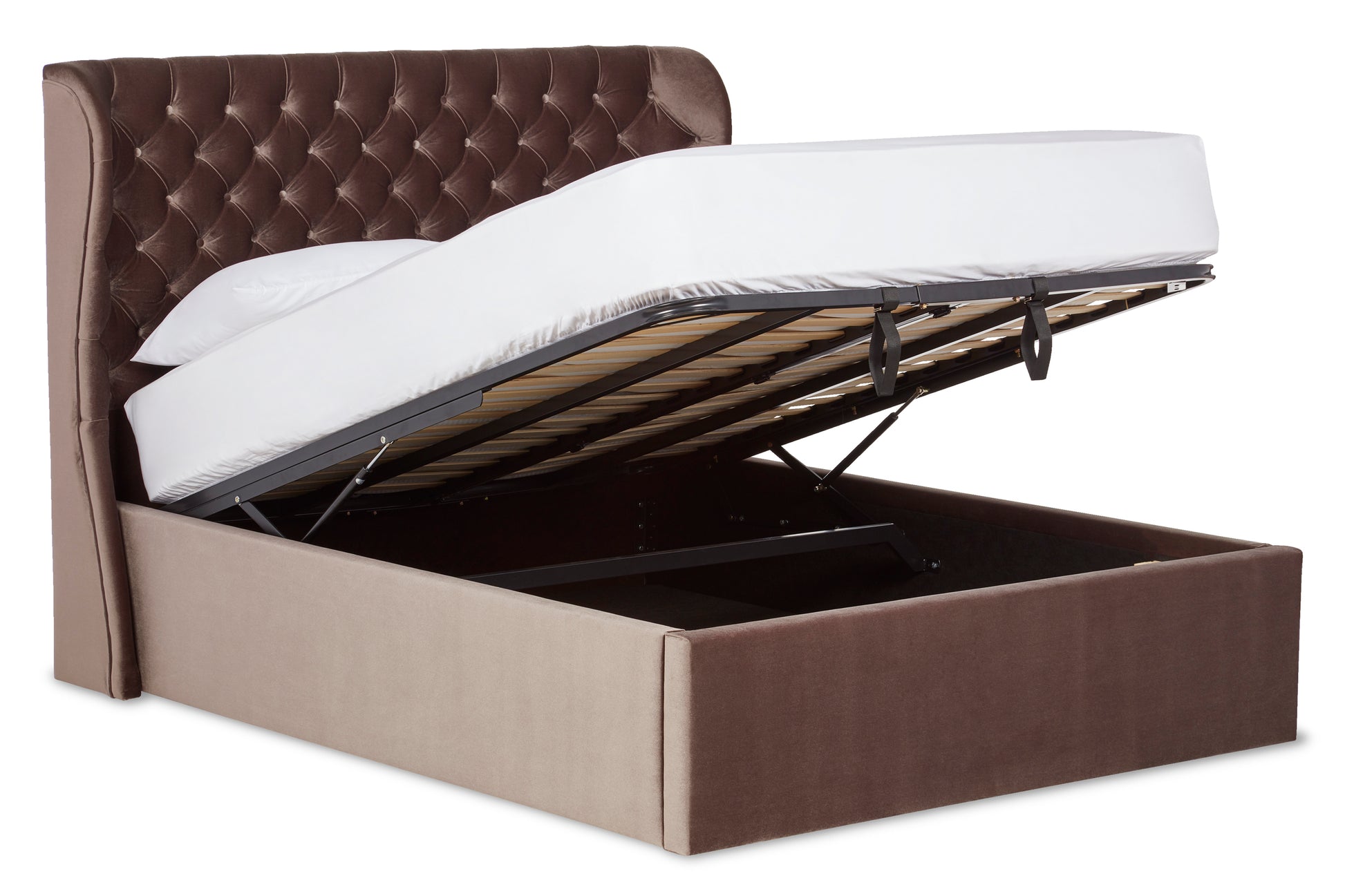 Mckellen Upholstered Ottoman Bed With Cocoon Headboard-4