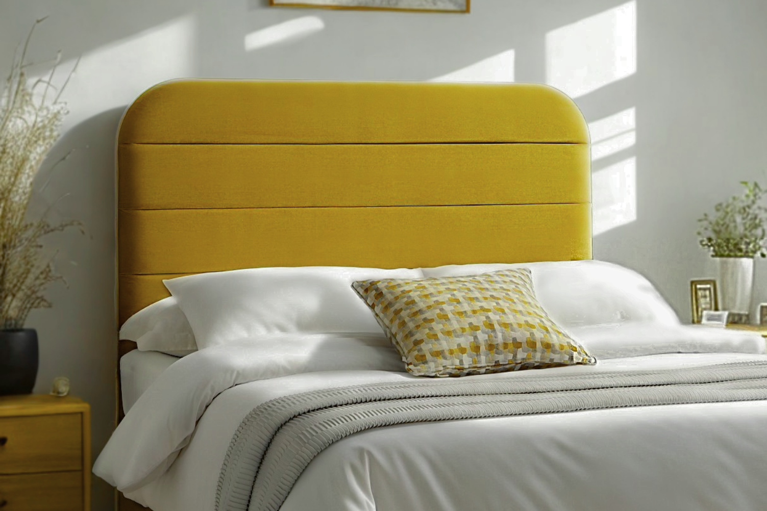 Tolkien Contemporary Upholstered Strutted Mount Headboard