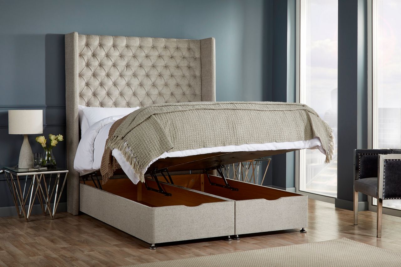 Bed with deals base storage