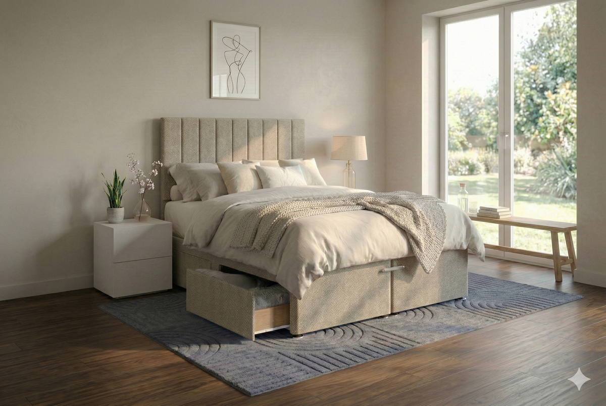 Mary Upholstered Zip and Link Divan Base-2