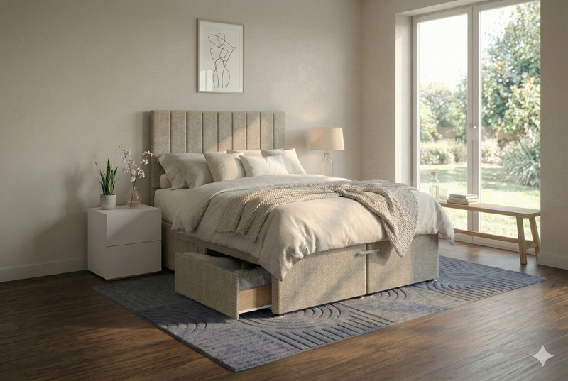 Mary Upholstered Zip and Link Divan Base-zoom-
