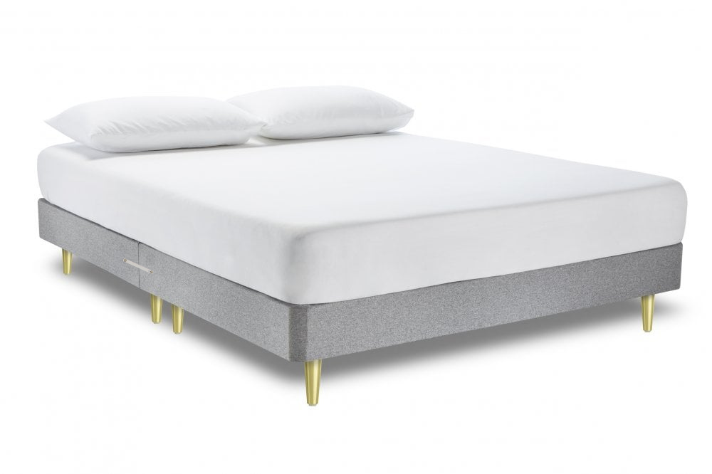 Catherine Upholstered Low Divan Base With Gold Legs, Total Height 27Cm-5