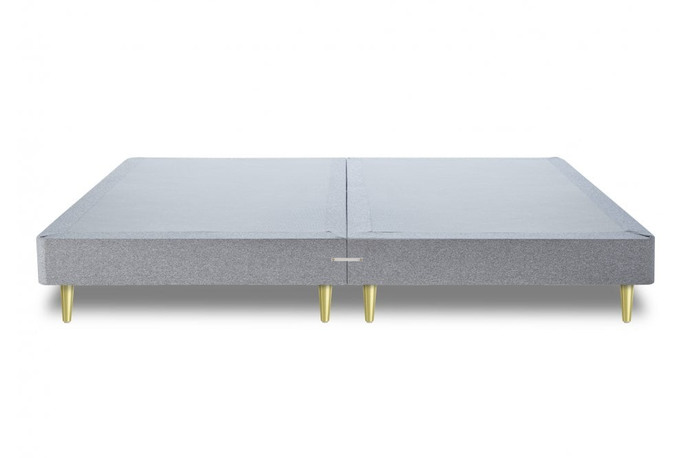 Catherine Upholstered Low Divan Base With Gold Legs, Total Height 27Cm-zoom-2