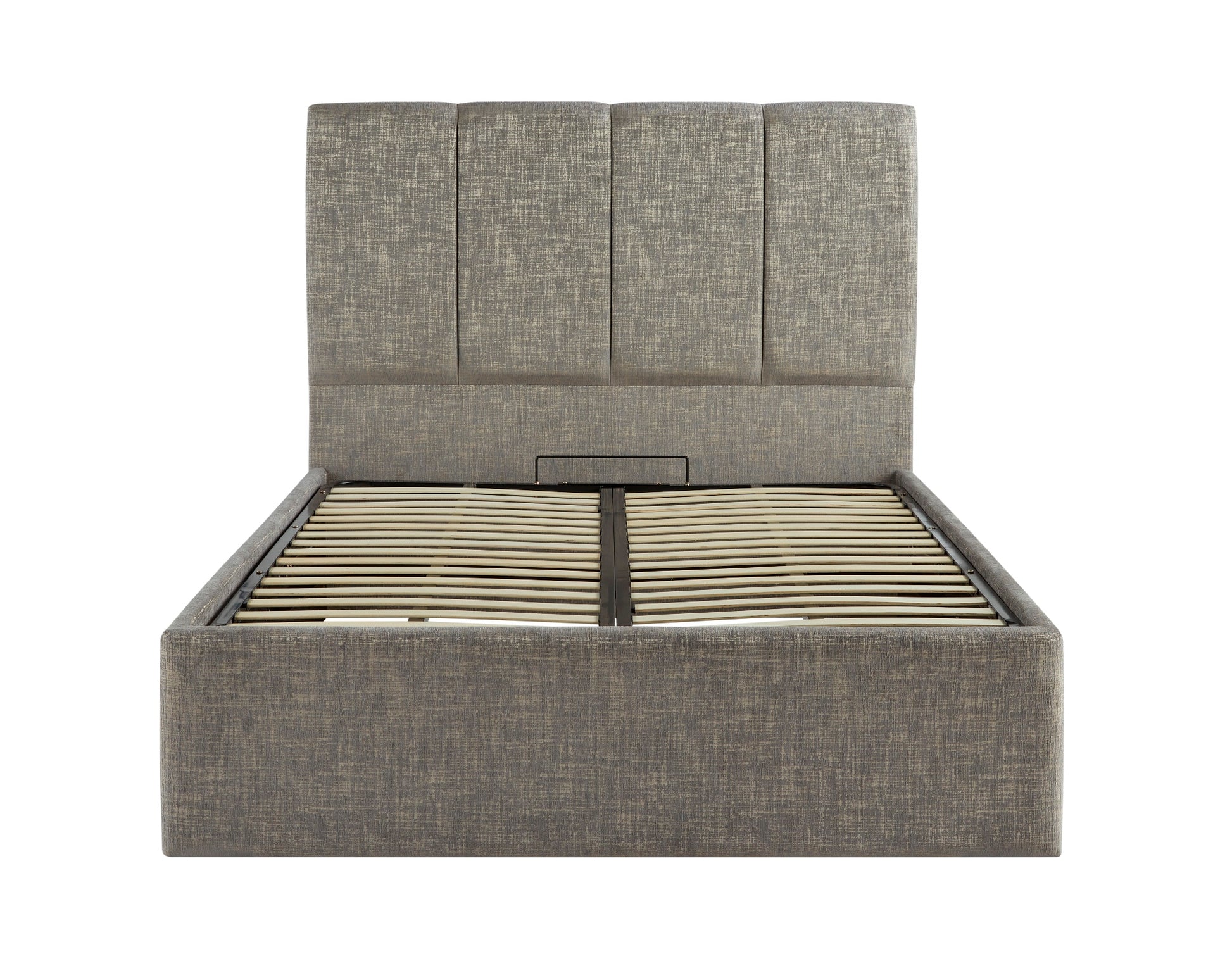 Chaplin Upholstered End-Lift Ottoman Bed With Fluted Headboard-4