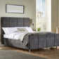 Chaplin Upholstered Bed With Fluted Headboard And High Footboard