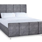 Chaplin Upholstered Bed With Fluted Headboard And High Footboard