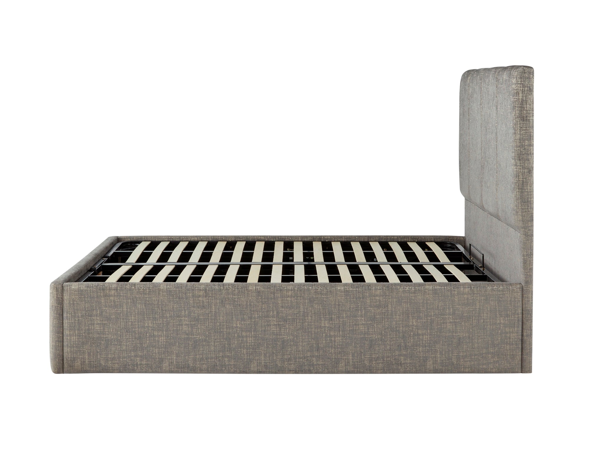 Chaplin Upholstered End-Lift Ottoman Bed With Fluted Headboard-zoom-5