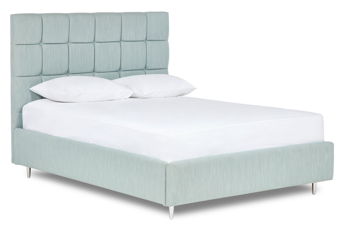 Hepworth Upholstered bed with fluted headboard and legs