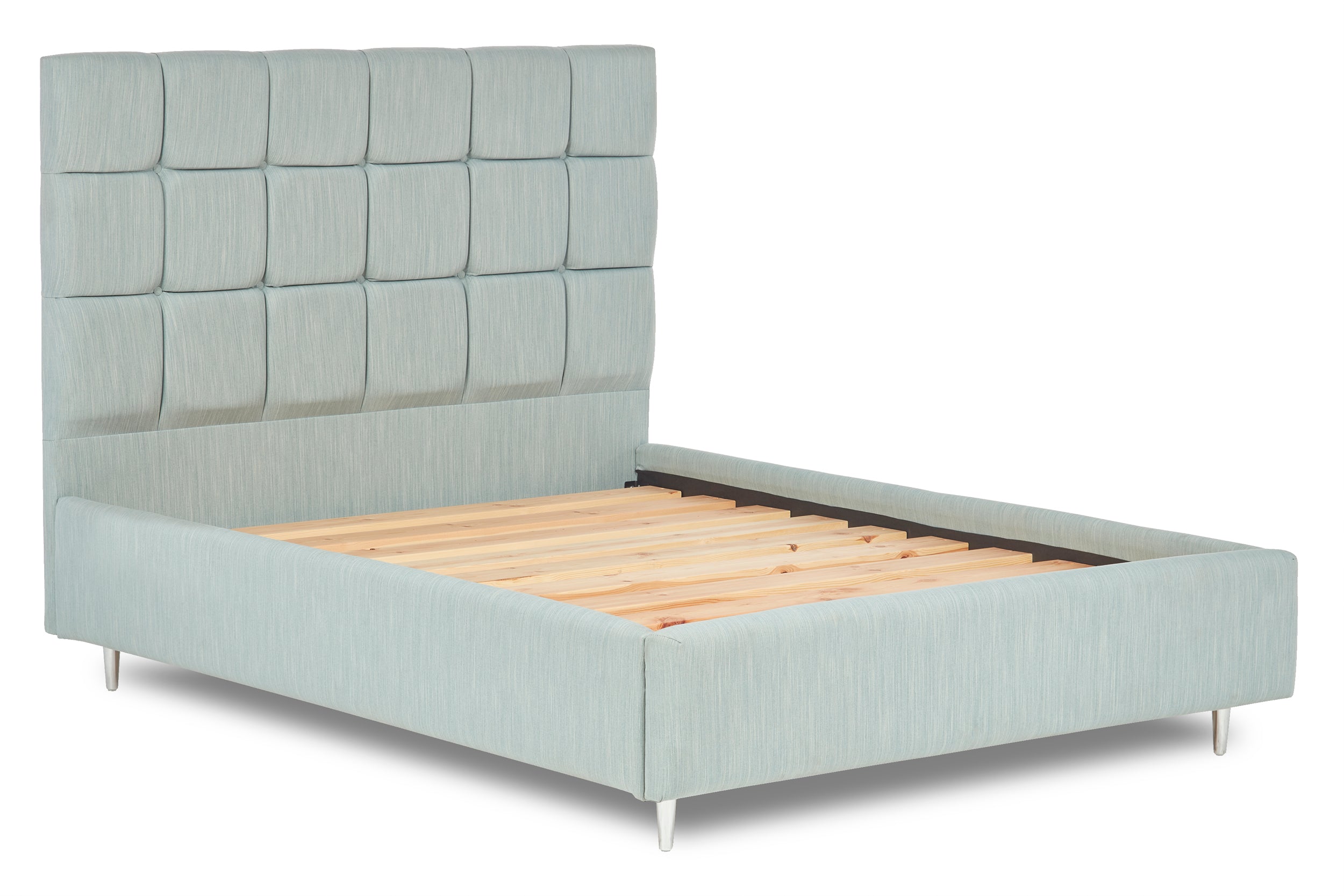 Hepworth Upholstered Bed With Fluted Headboard And Legs-zoom-2