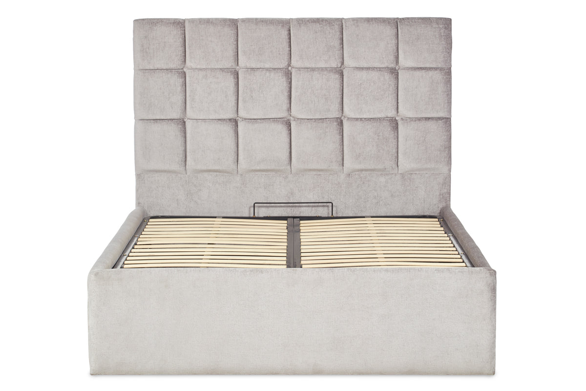 Hepworth Upholstered ottoman bed with contemporary headboard