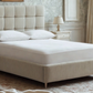 Hepworth Upholstered Bed With Fluted Headboard And Legs