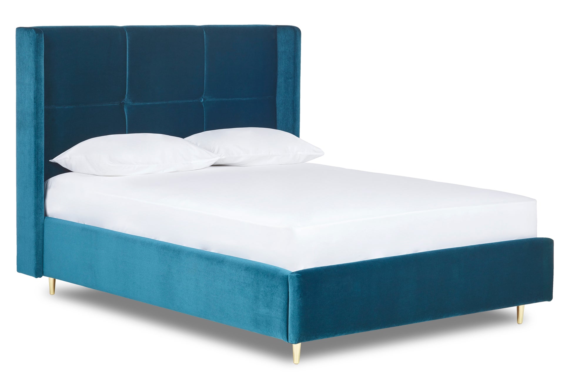 Hockney Upholstered Bed With Winged Headboard And Legs-6